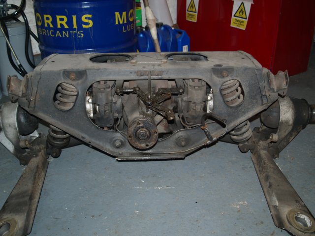 Axle removed from car